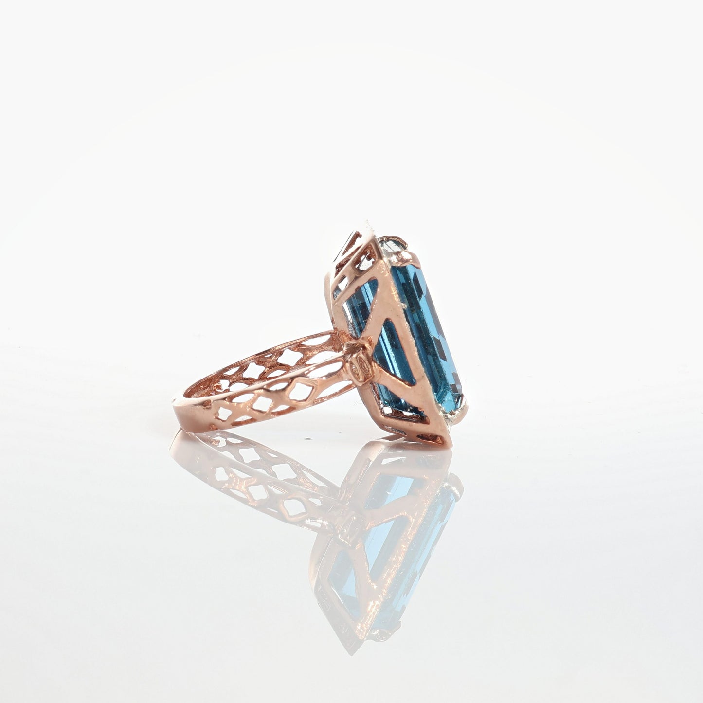 Anello Riproduzione Antico in argento 925 e Oro 9 Kt