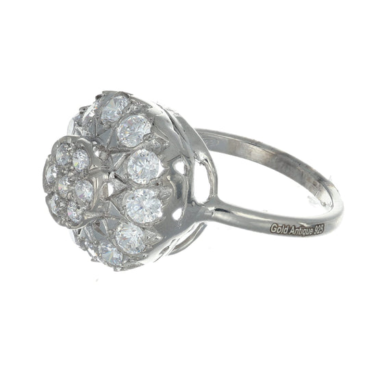 Anello argento 925 con zirconi.