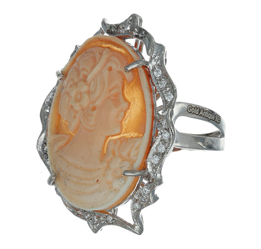 Anello argento 925 con cameo.