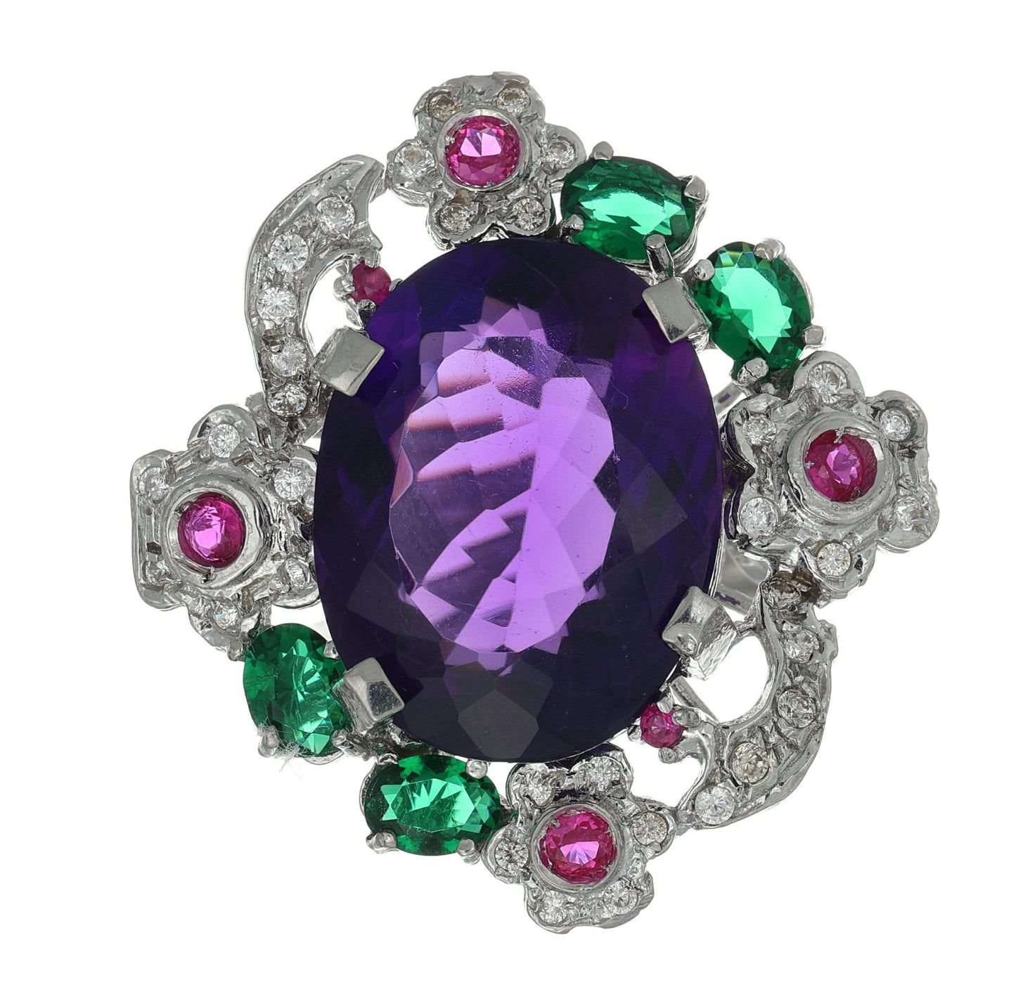Anello argento 925 con ametista.