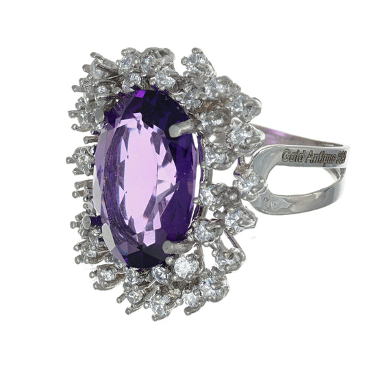Anello argento 925 con ametista.