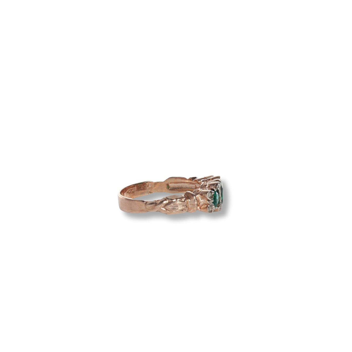 Anello Riproduzione Antico in argento 925 e Oro 9 Kt