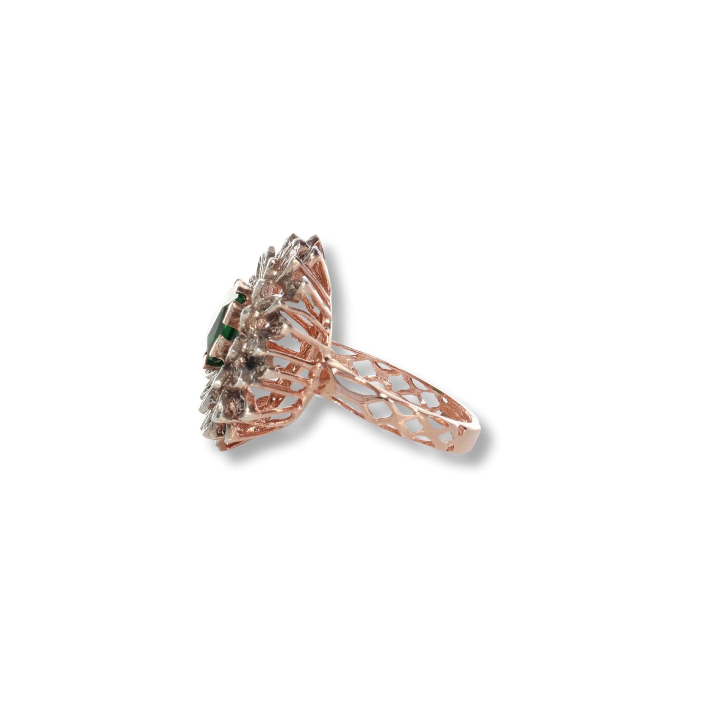 Anello Riproduzione Antico in argento 925 e Oro 9 Kt