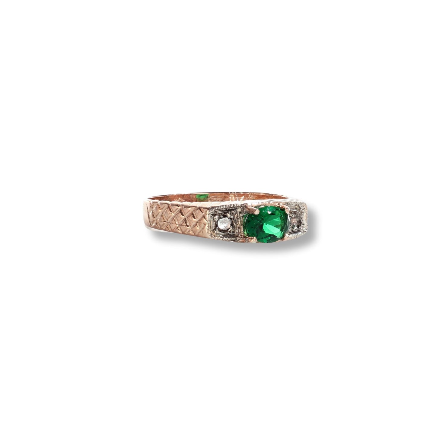 Anello Riproduzione Antico in argento 925 e Oro 9 Kt