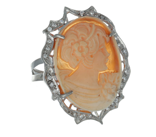Anello argento 925 con cameo.