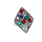 Anello argento 925 con pietre preziose miste.