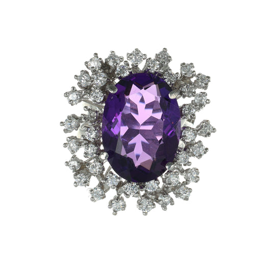 Anello argento 925 con ametista.