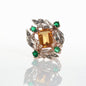 Anello Riproduzione  Antico in argento 925 e Oro 9 Kt