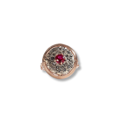 Anello Riproduzione  Antico in argento 925 e Oro 9 Kt (Copia)