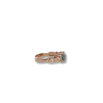 Anello Riproduzione  Antico in argento 925 e Oro 9 Kt