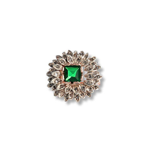 Anello Riproduzione  Antico in argento 925 e Oro 9 Kt