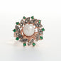 Anello Riproduzione  Antico in argento 925 e Oro 9 Kt