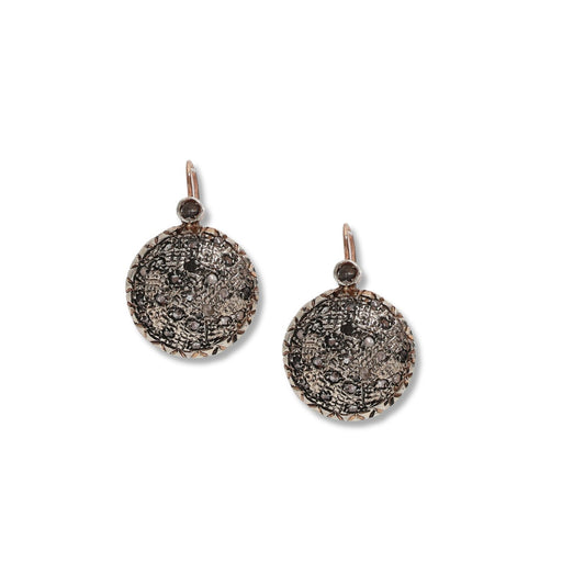 Riproduzione orecchini antichi in argento 925 e oro 9 Kt