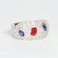 Anello argento 925 con zirconi e pietre miste.