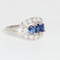 Anello argento 925 con zirconi e zaffiri.